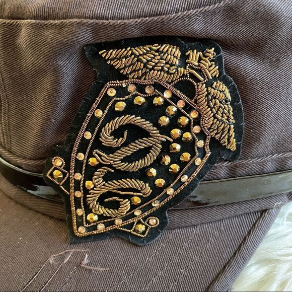 NWT Dream Control Military Hat Patrol Cap Cadet Hat Size S/M Brown - Picture 5 of 7